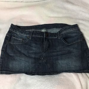 Jean mini skirt
